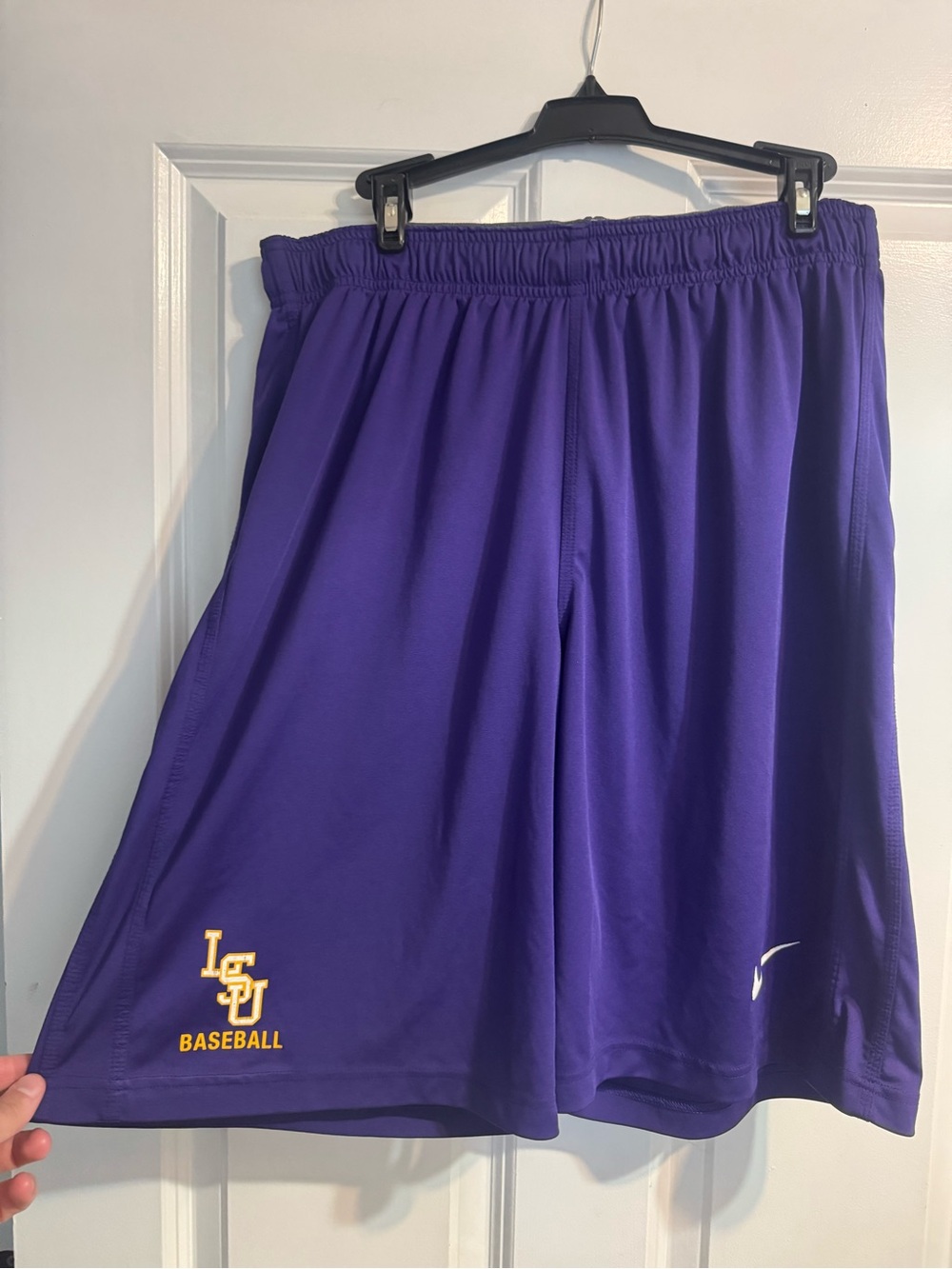 LSU Baseball Purple Nike Athletic Shorts - Large